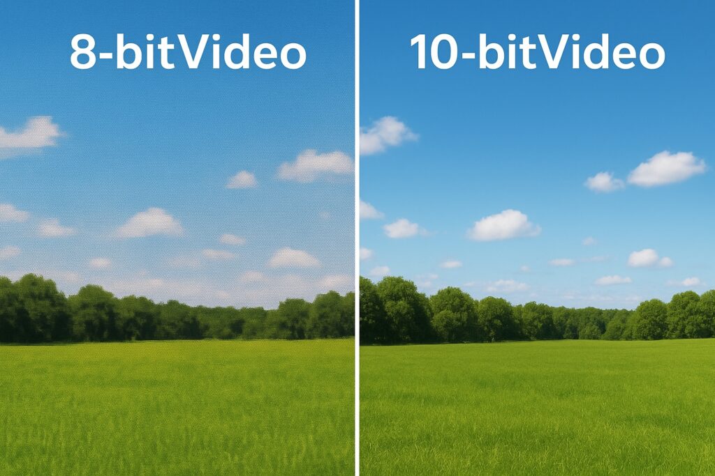 10-битное видео существенно превосходит 8-битное 10-битное видео существенно превосходит 8-битное по количеству отображаемых цветов, что обеспечивает более плавные переходы оттенков и позволяет проводить гибкую цветокоррекцию без утраты качества. В 8-битном видео доступно примерно 16,7 миллиона цветов (256 уровней на каждый канал), тогда как 10-битное способно воспроизводить свыше 1 миллиарда цветов (1024 уровня на канал). Однако из-за увеличенного объёма данных 10-битное видео требует больше места на носителе и большей вычислительной мощности для обработки. Студия theONE идет в ногу со временем, предоставляя все возможности расширенного цветового охвата видеоконтента.